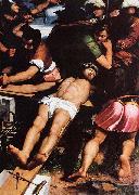 Callisto Piazza Nailing of Christ to the Cross oil painting on canvas